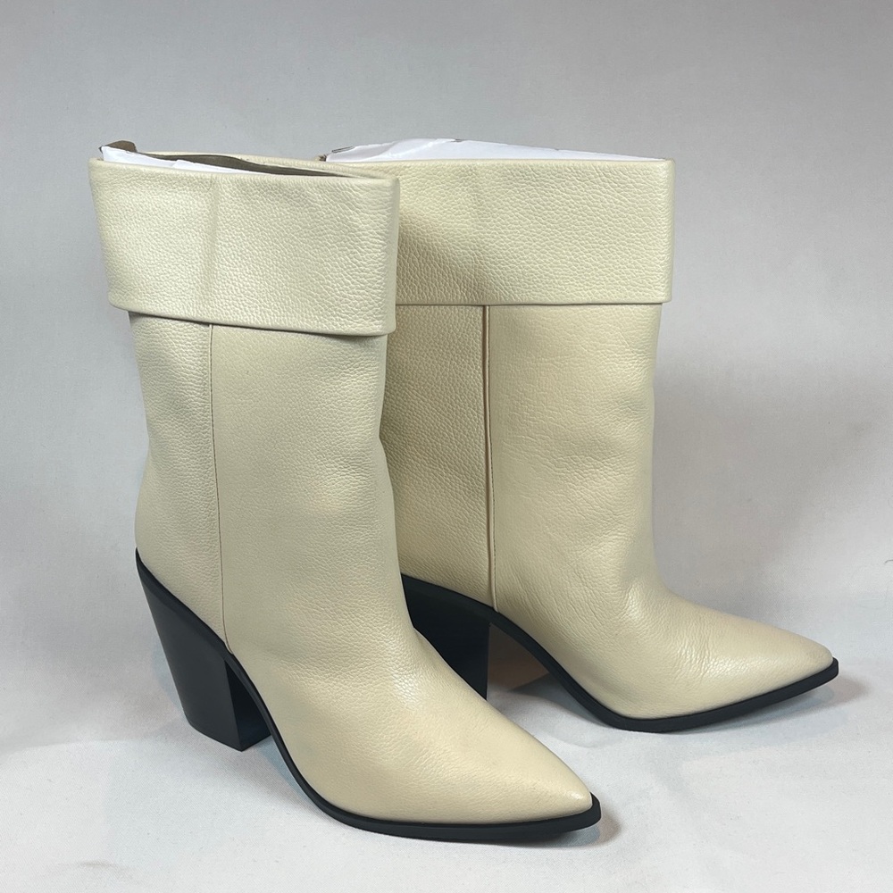 Lisa Vicky Mae Boots Natural Soft Tumble Leather LE Women's Cream Booties